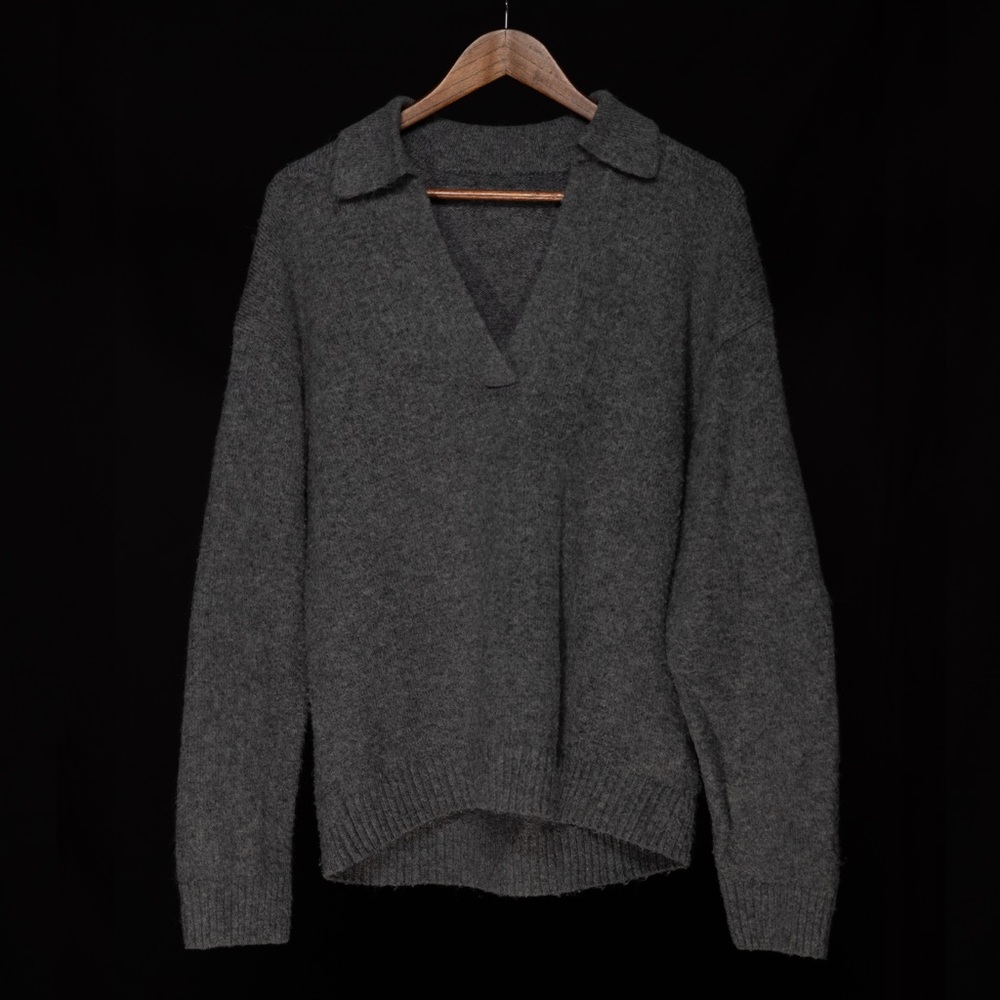 H&M Charcoal V-Neck Women's Sweater